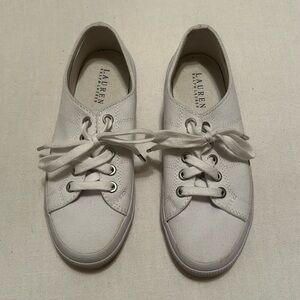 Ralph Lauren white tennis shoes 🤍